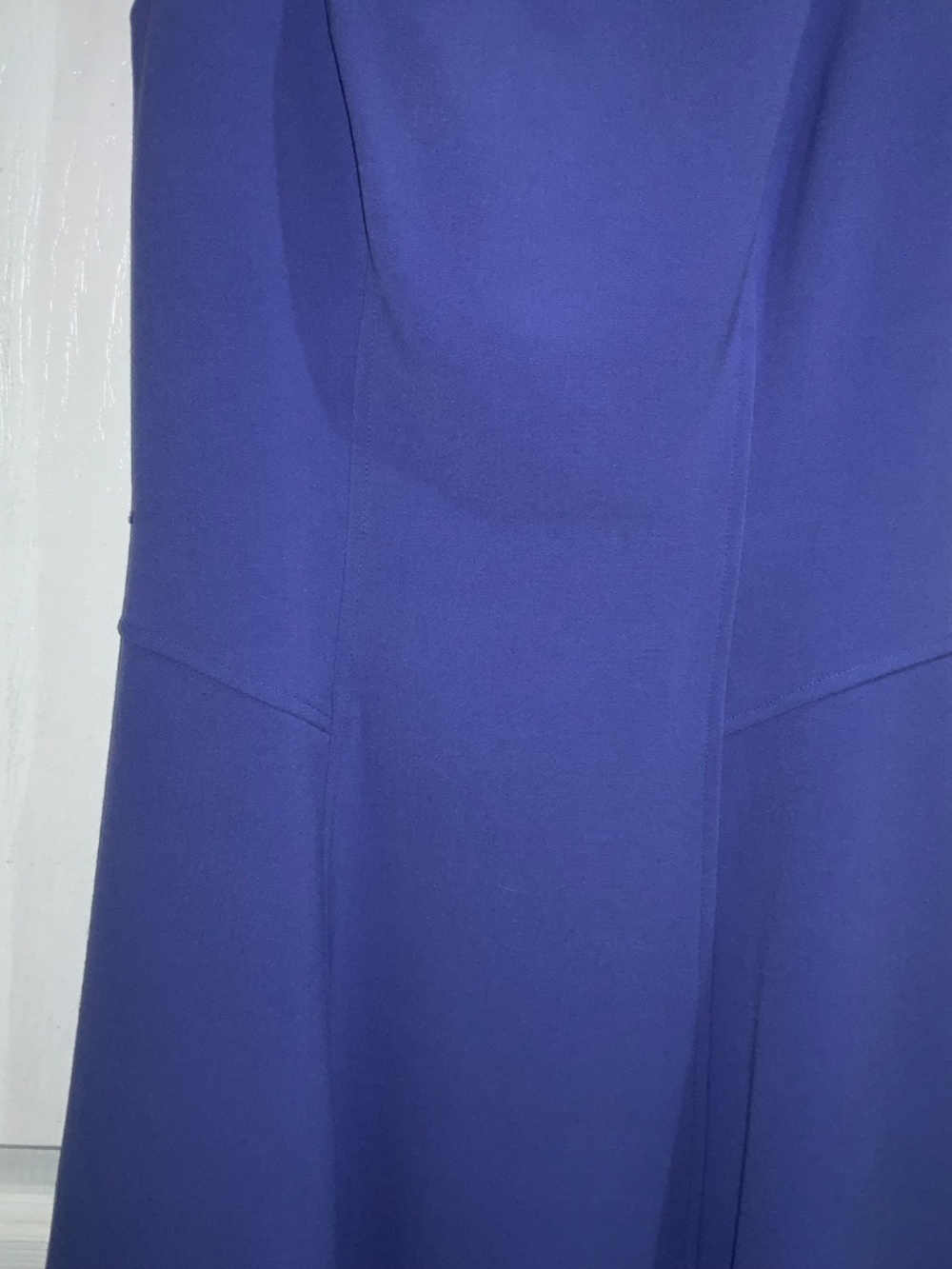 White House Black Market purple fit flare sleeveless dress Sz 00 lined - Picture 3 of 8